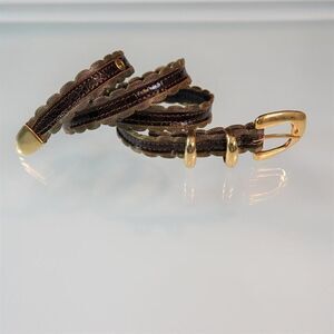 Fashion Dress Belt Mesh And Leather Skinny